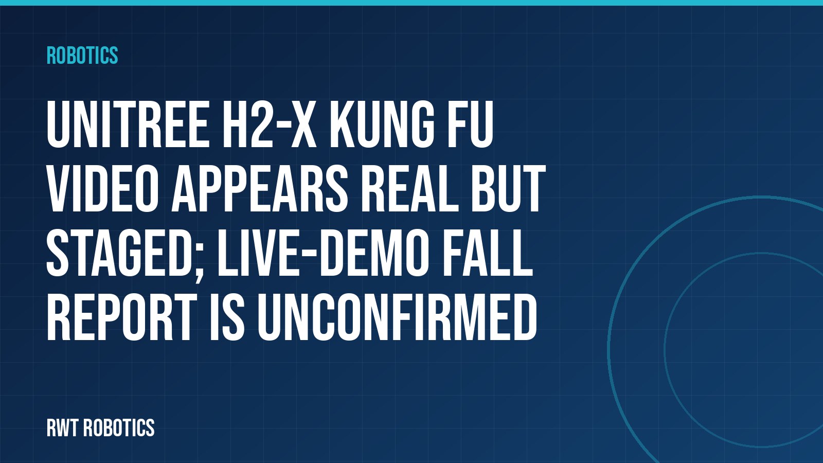 Unitree H2-X kung fu video appears real but staged; live-demo fall report is unconfirmed